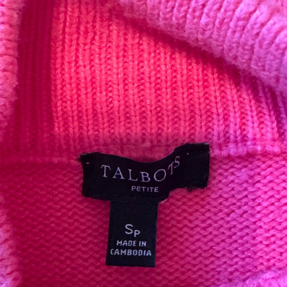 Talbots Pink Honeycomb Sweater - Picture 3 of 4